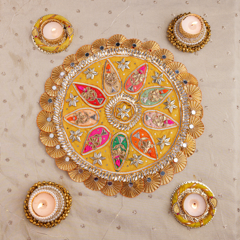 
                      
                        Handcrafted Decorative Tealight Rangoli
                      
                    
