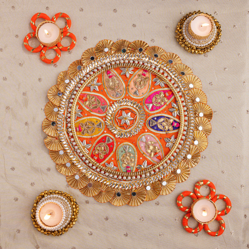 
                      
                        Handcrafted Decorative Tealight Rangoli
                      
                    