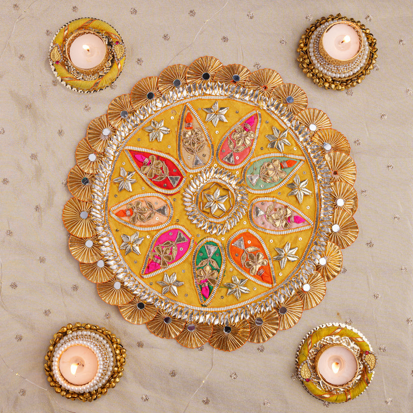 
                      
                        Handcrafted Decorative Tealight Rangoli
                      
                    