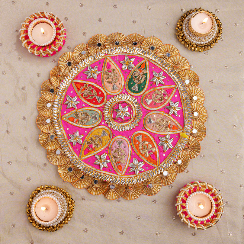 
                      
                        Handcrafted Decorative Tealight Rangoli
                      
                    