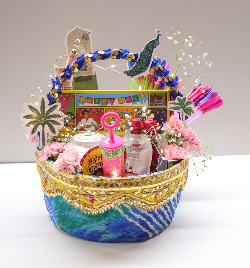 Holi Basket Hamper (customizable)