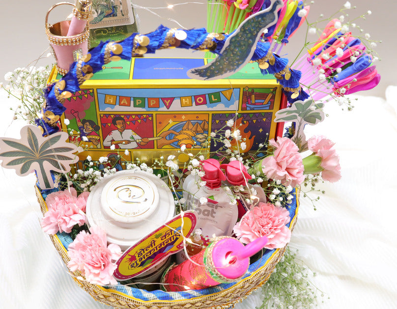 Holi Basket Hamper (Customizable)