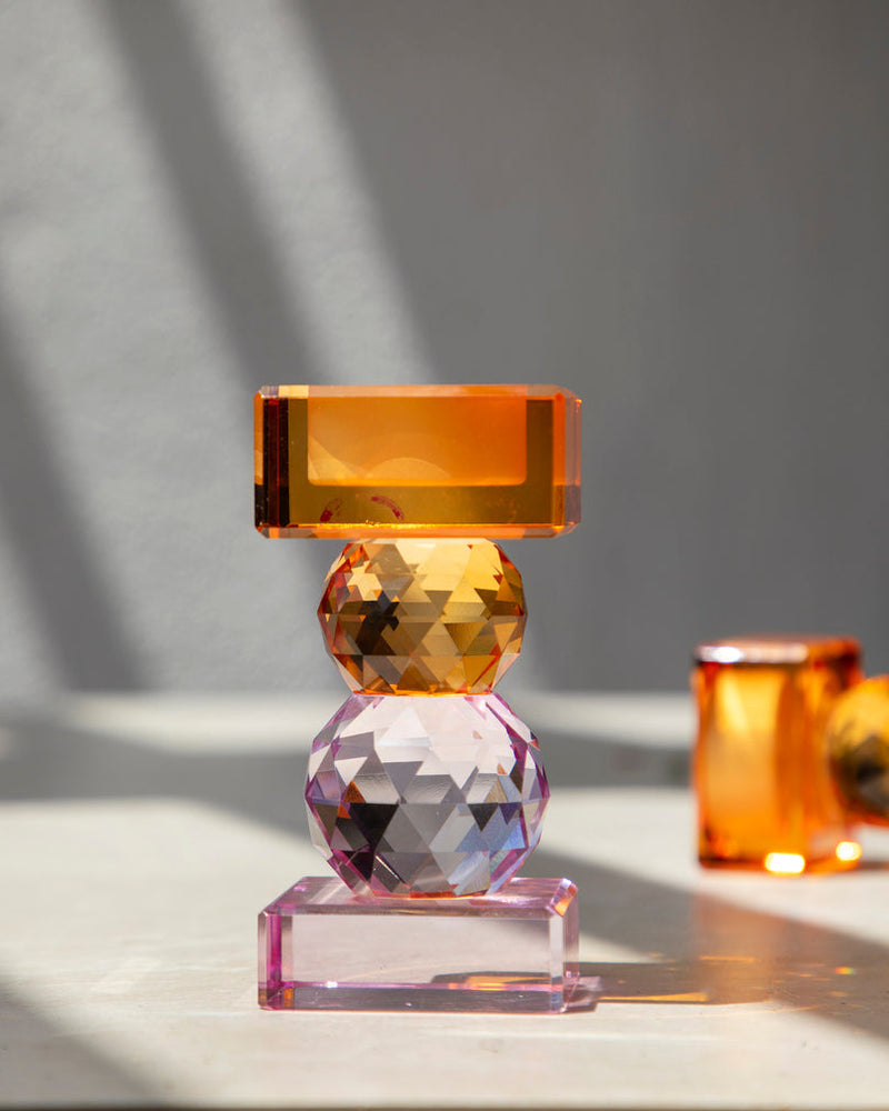 
                      
                        Holographic Symmetric Crystal Candle Stand
                      
                    