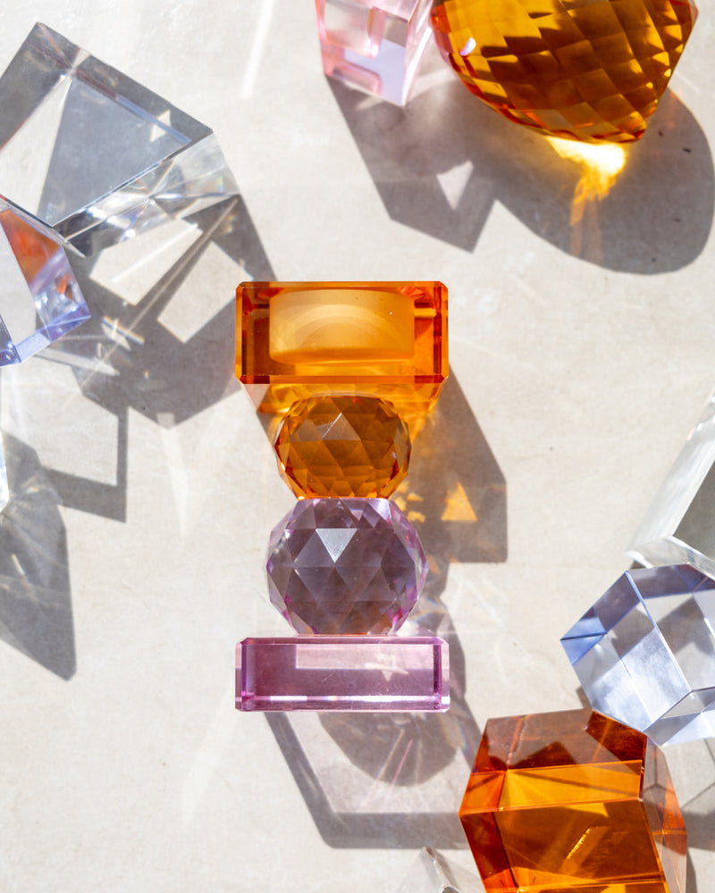 
                      
                        Holographic Symmetric Crystal Candle Stand
                      
                    