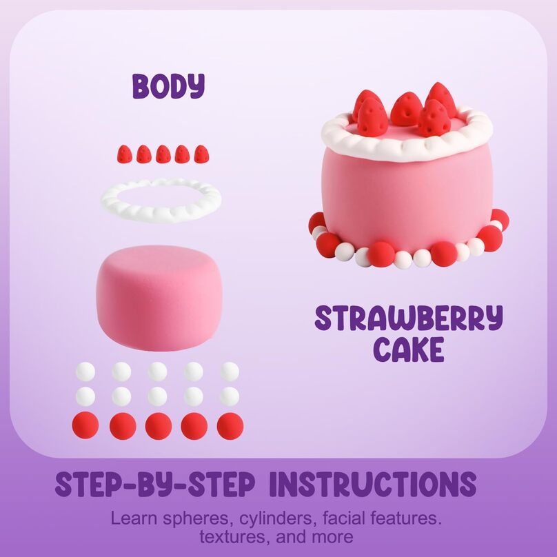 Kids dessert clay modelling set for creative play