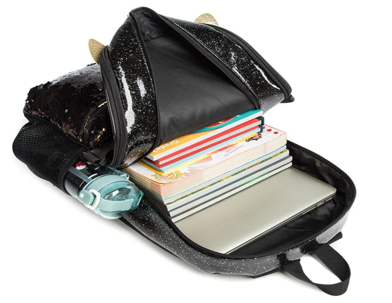 Kids school bag with lunch bag and pouch