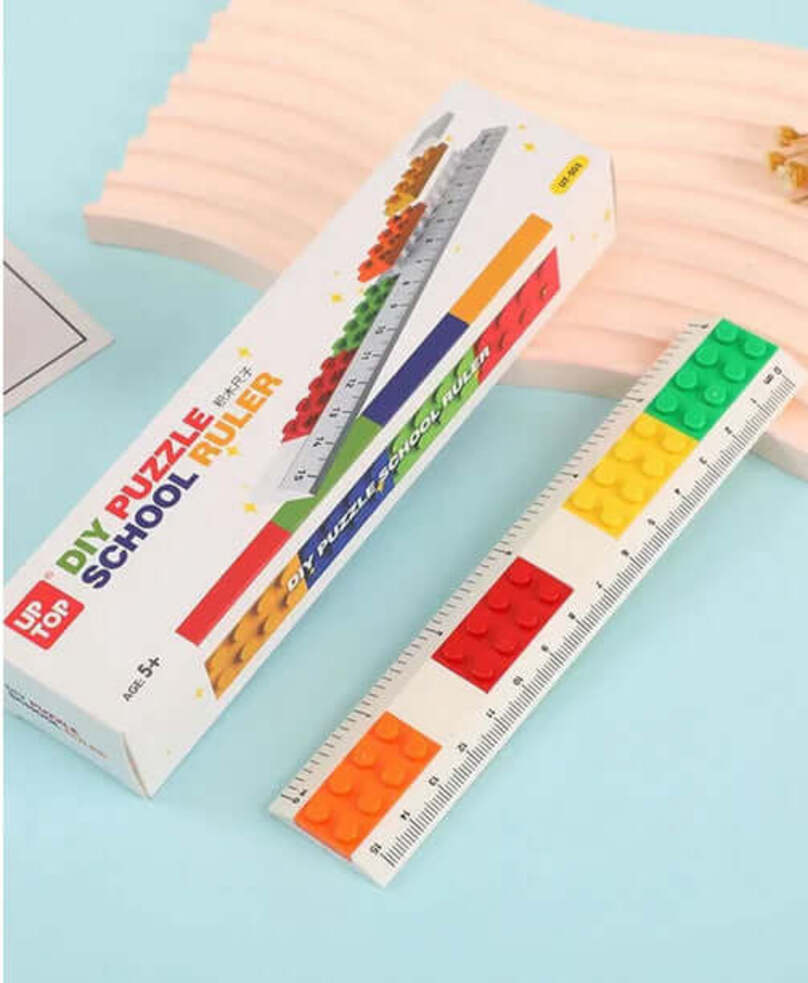 Kids learning ruler with puzzle design