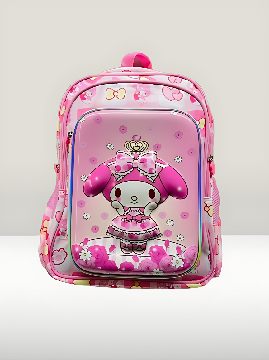Kuromi backpack with multiple compartments
