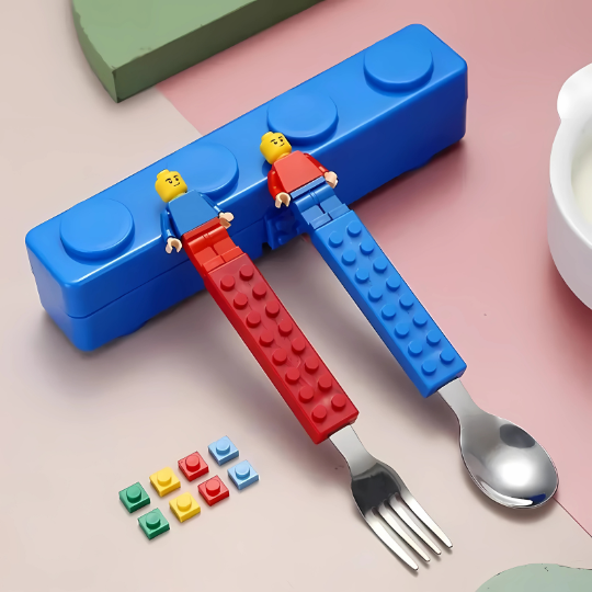 Lego spoon and fork set for kids