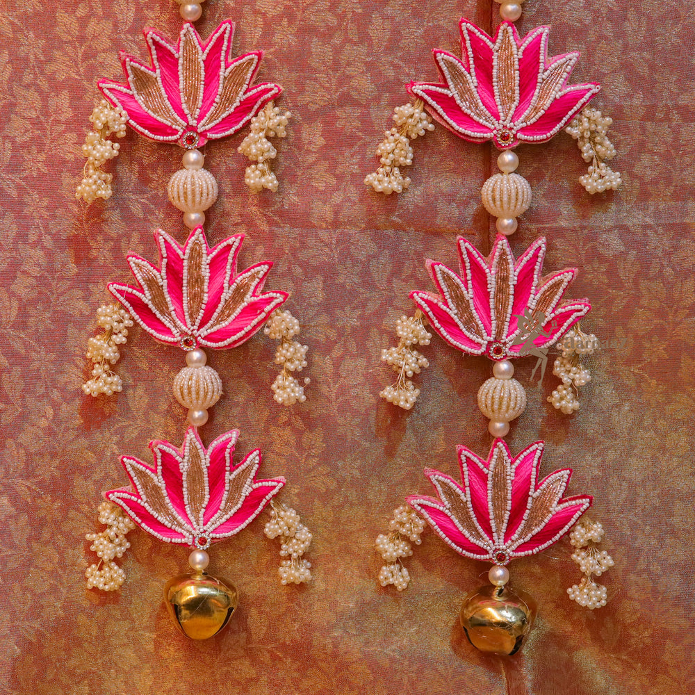 Lotus Bead Decorative Hanging with Bells