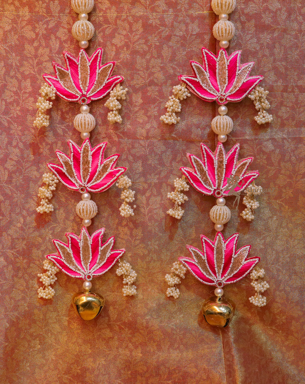 Lotus Bead Decorative Hanging with Bells
