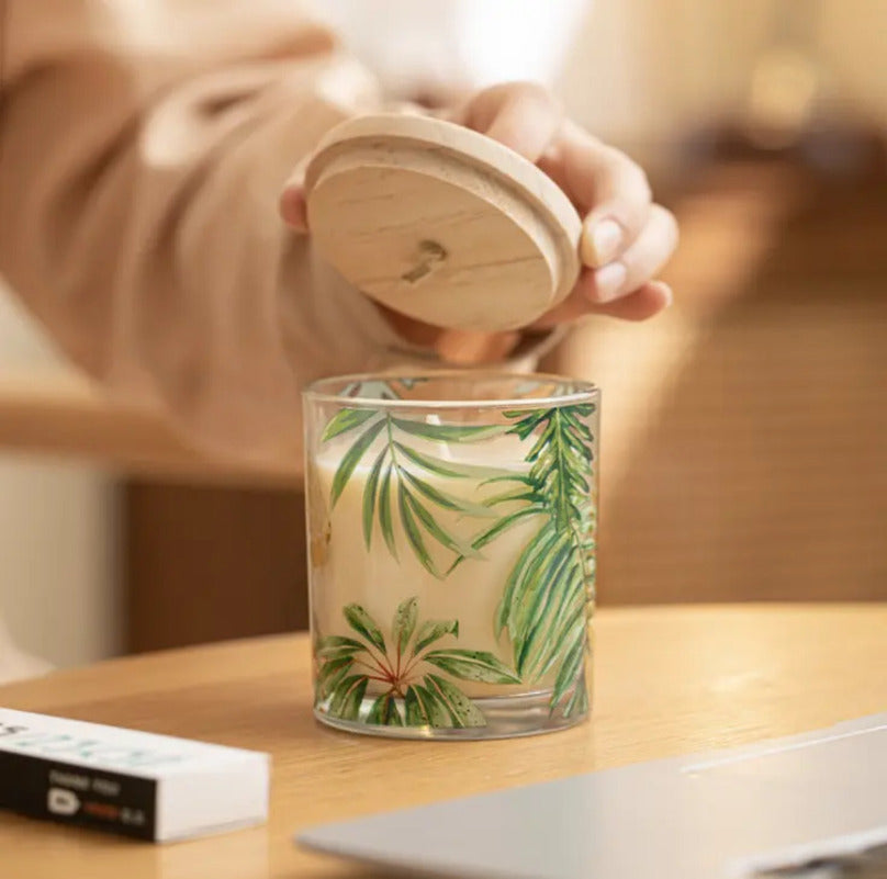 Luxury glass jar candle