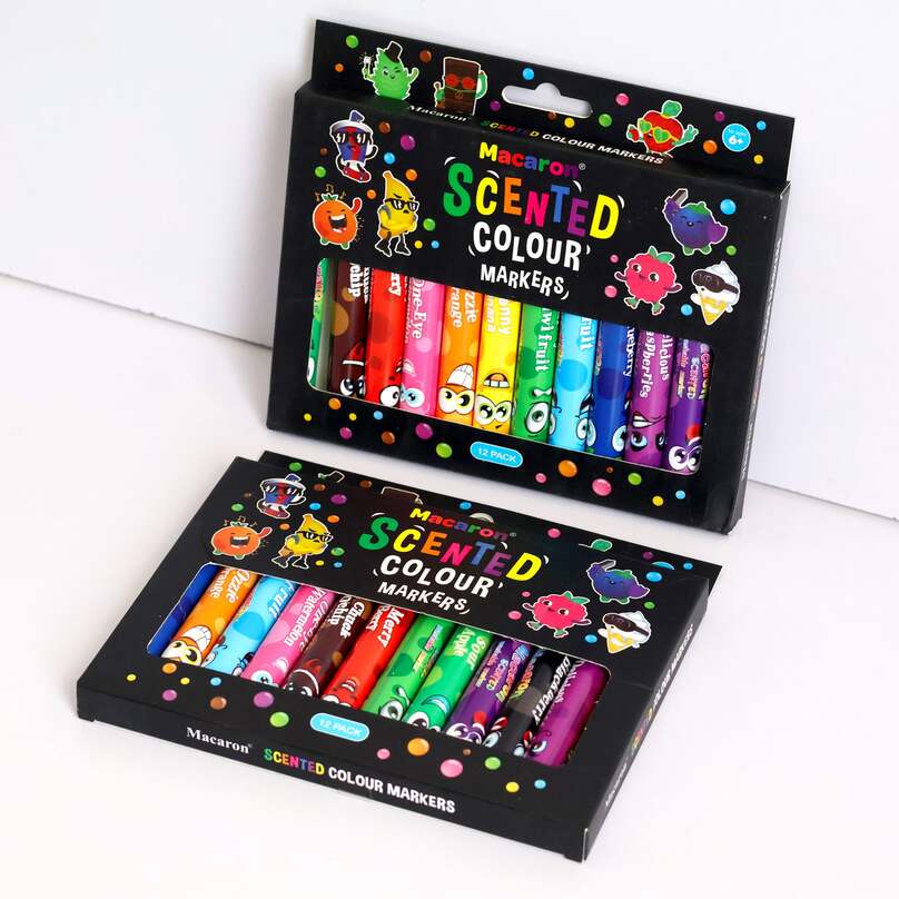 Macaron Scented Markers Set (12 Colors)