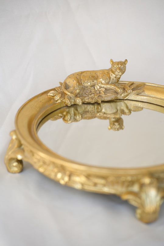 
                      
                        Metal Leopard Mirror Tray
                      
                    