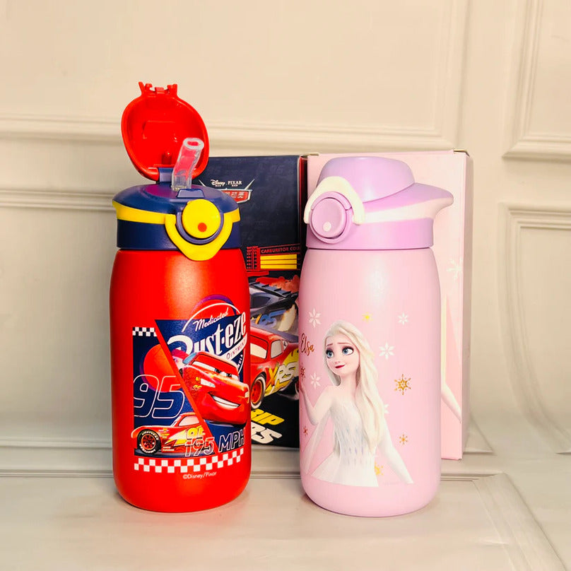 Kids stainless steel insulated bottle Mickey Elsa Cars