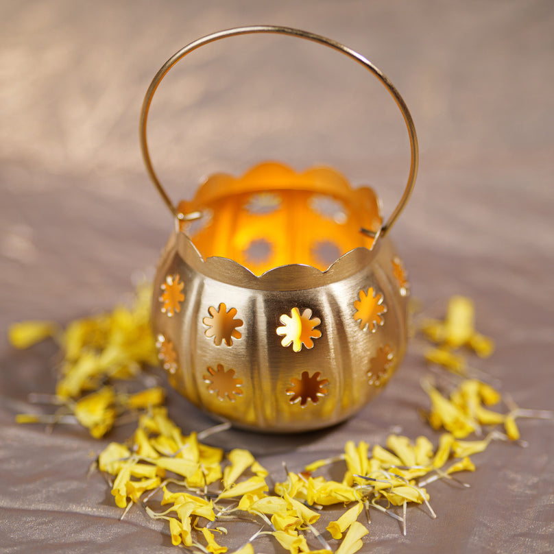 Mini Lantern with Floral Cutwork