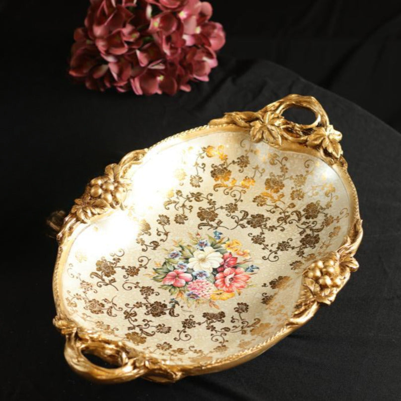 Oval centerpiece decorative bowl