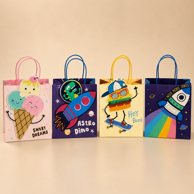 Kids Printed Gift Bag | Premium Paper Carry Bag with Handles