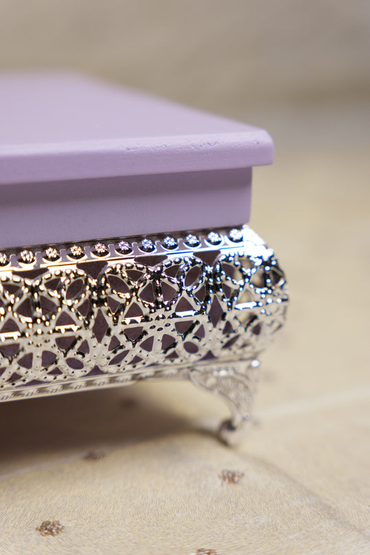 
                      
                        Peacock German Silver Rectangle Wooden Box
                      
                    