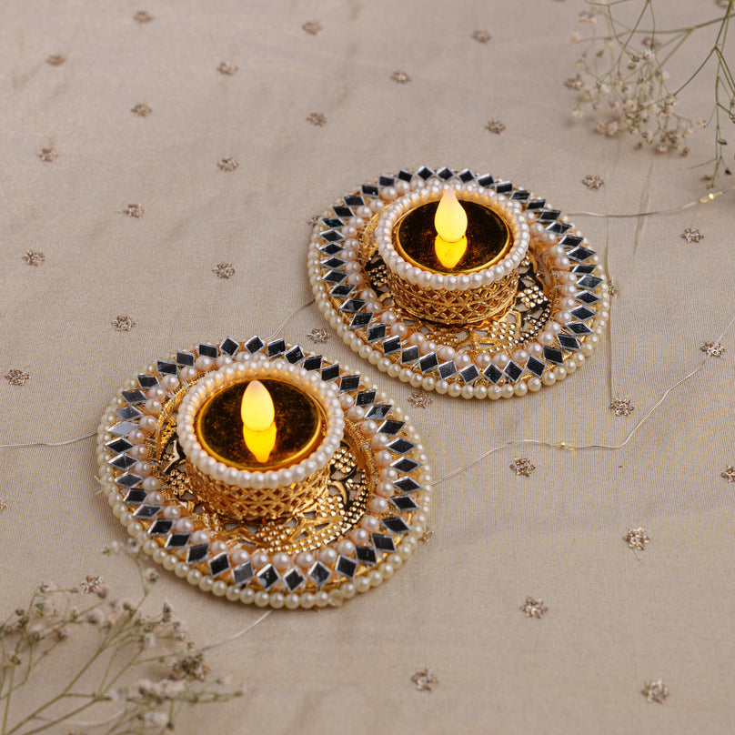 Pearl Shine Tealight Holder