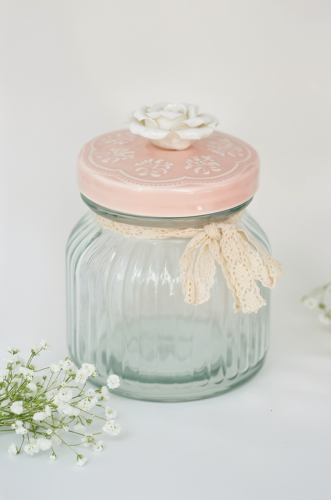 Pink Cap With Flower Jar
