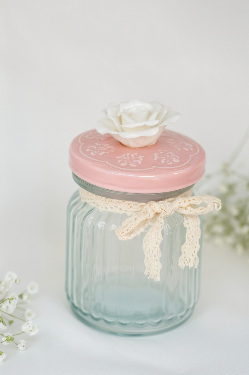 Pink Cap With Flower Jar