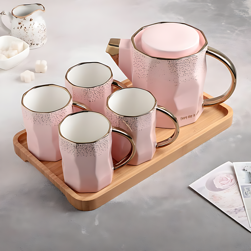 
                      
                        Pink Wooden Cup Set
                      
                    