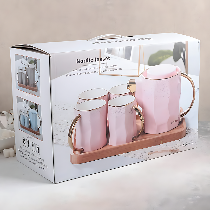 
                      
                        Pink Wooden Cup Set
                      
                    