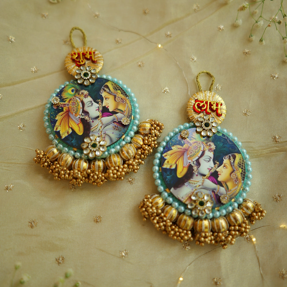 Radha Krishna Pearl Hanging