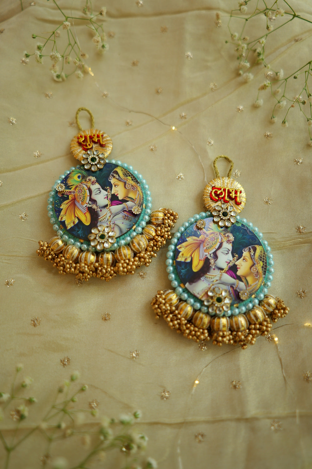 Radha Krishna Pearl Hanging