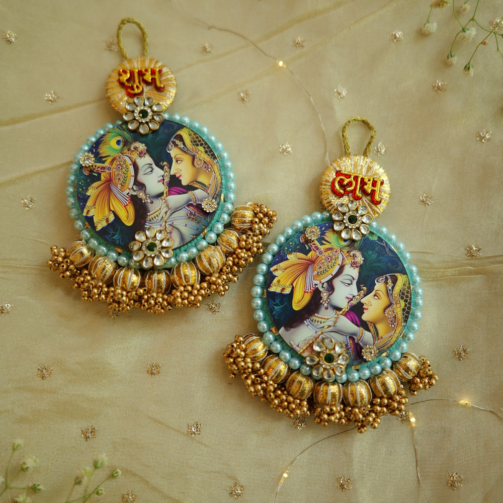 Radha Krishna Pearl Hanging