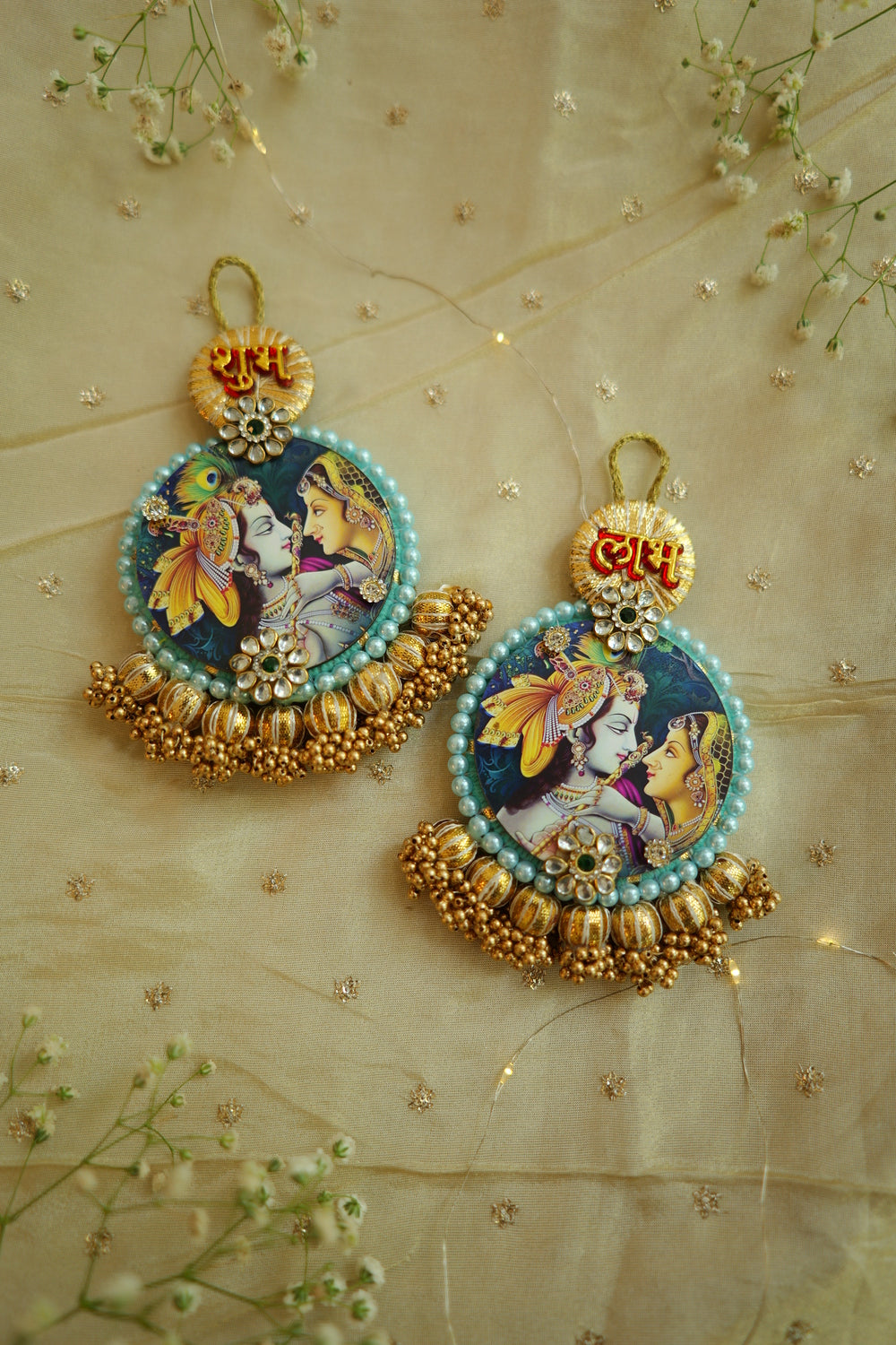 Radha Krishna Pearl Hanging