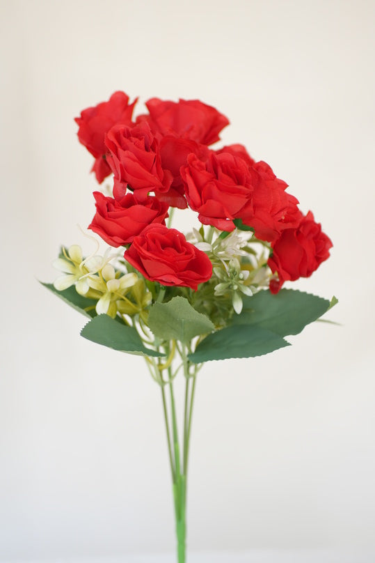 Radiant Red Artificial Rose Bouquet
