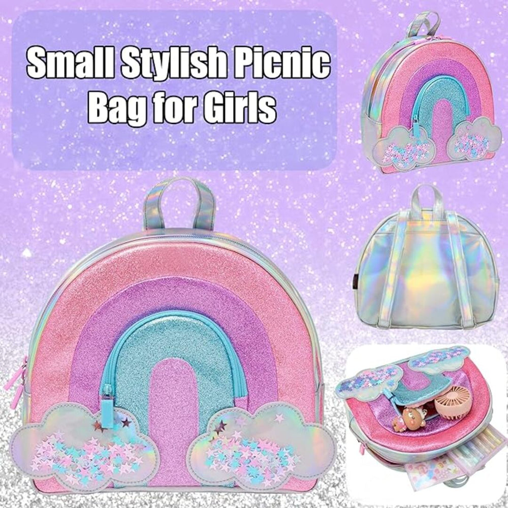 
                      
                        Cute glitter bag for kids with rainbow colors
                      
                    