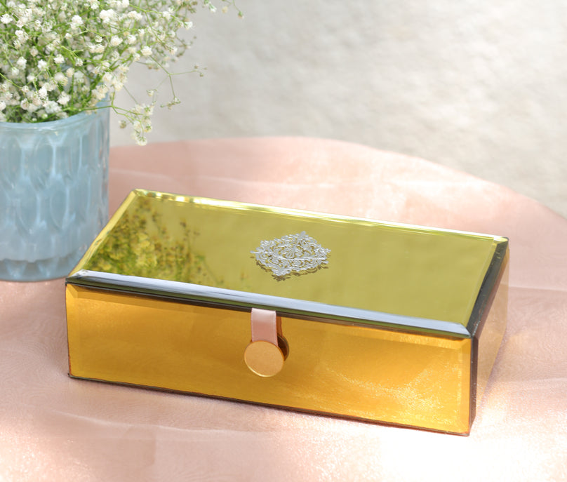 Rectangle Golden Coin Box