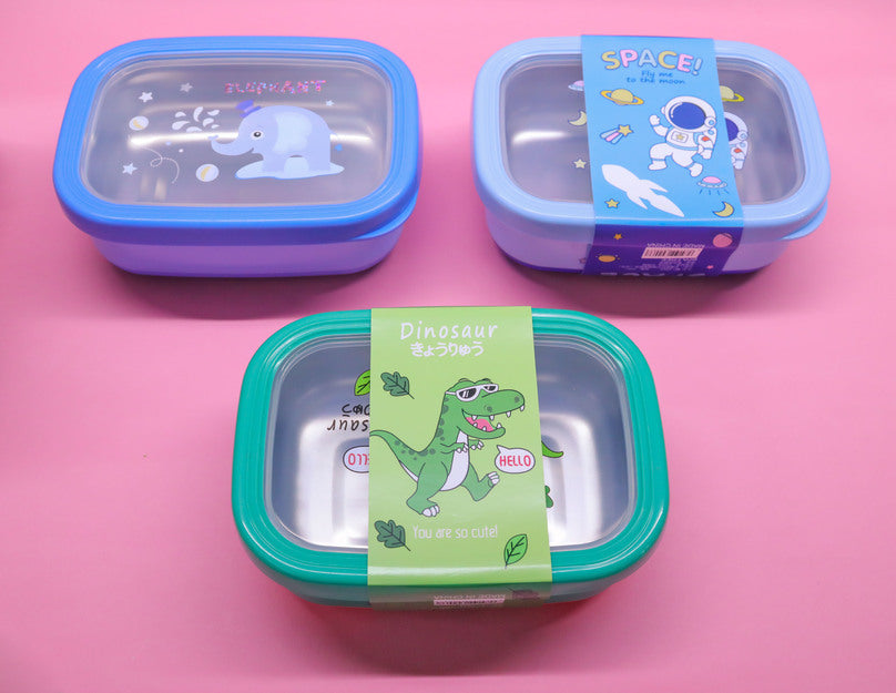 
                      
                        Green Dinosaur Rectangle Stainless Steel Lunch Box 
                      
                    