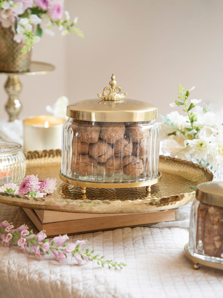 
                      
                        Regal Brass-Glass Jar
                      
                    