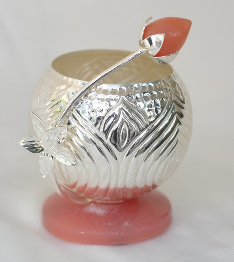 Regal Lotus Silver-Plated Bowl