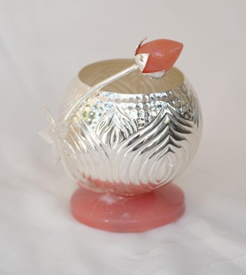 Regal Lotus Silver-Plated Bowl
