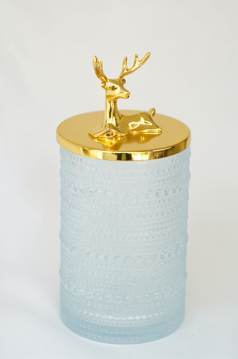 Royal Deer-Topped Jar
