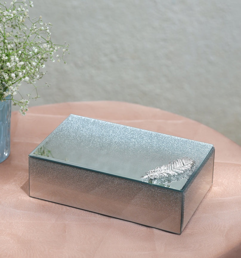 Shimmering glass cash box