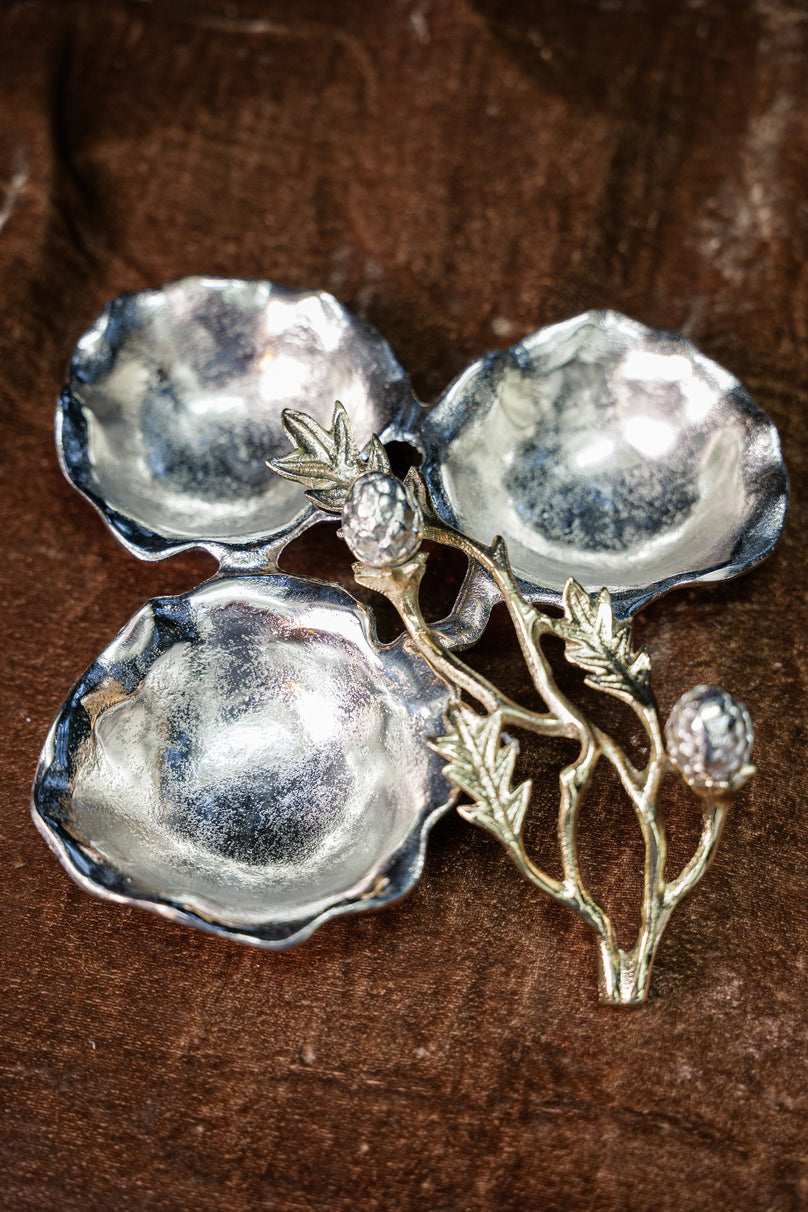 Silver Bloom Serving Bowl