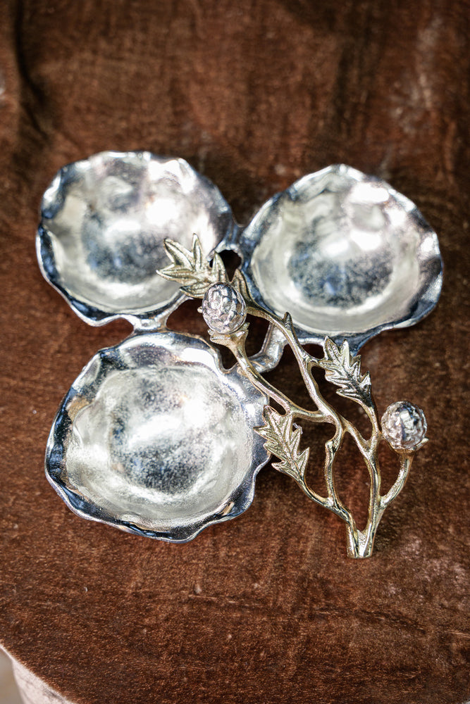 Silver Bloom Serving Bowl