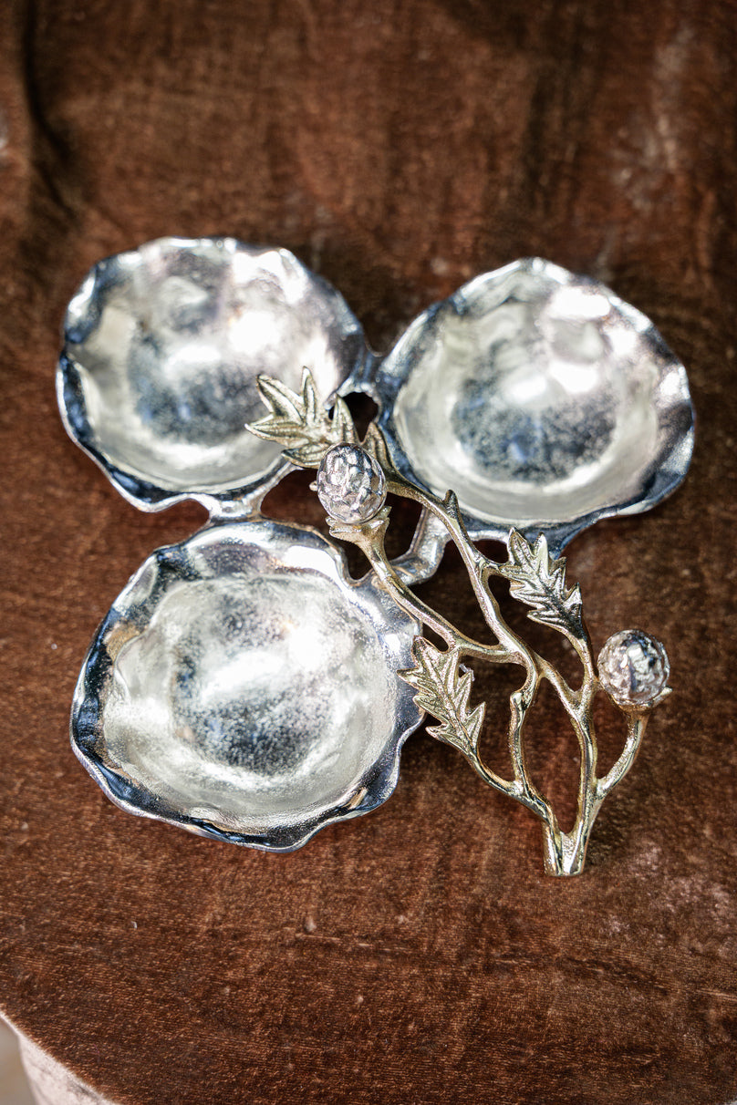 Silver Bloom Serving Bowl
