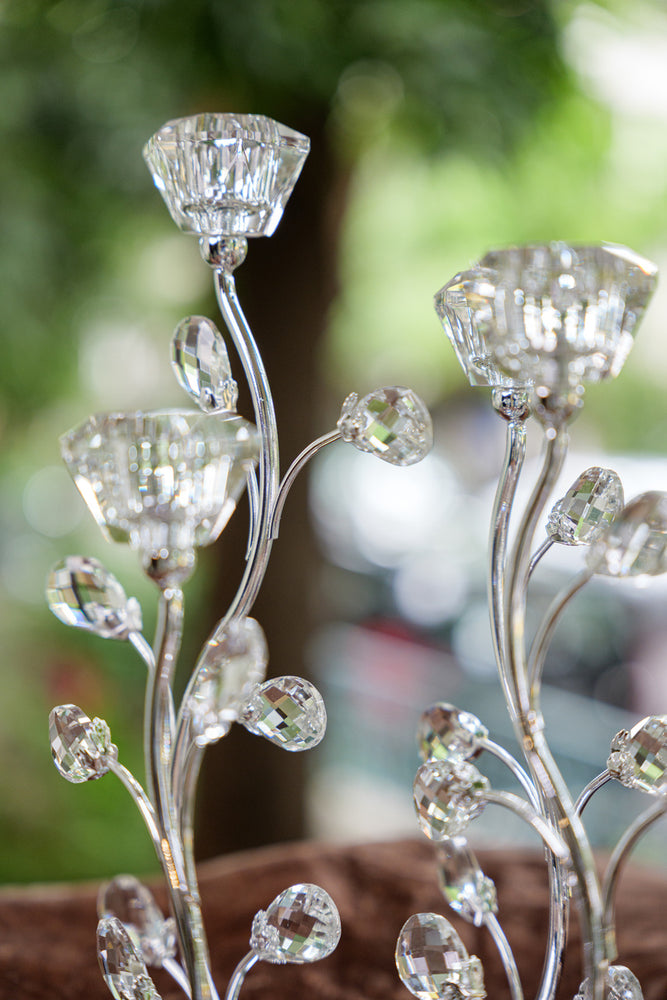 
                      
                        Silver Crystal Bloom Candle Holder
                      
                    