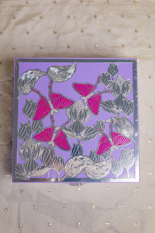 Silver-Plated Lotus & Butterfly Box
