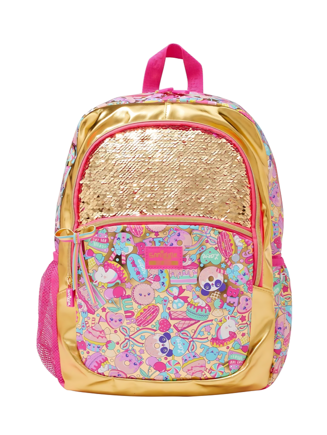 Flip sequin backpack gold Smiggle official
