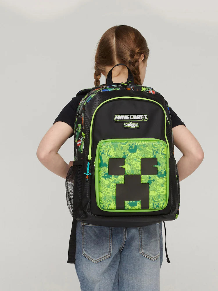 Smiggle gamer school bag Minecraft theme