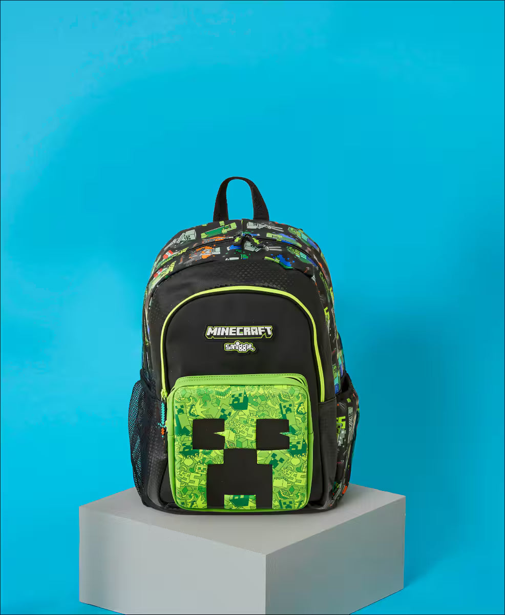 Smiggle Minecraft Creeper backpack for kids