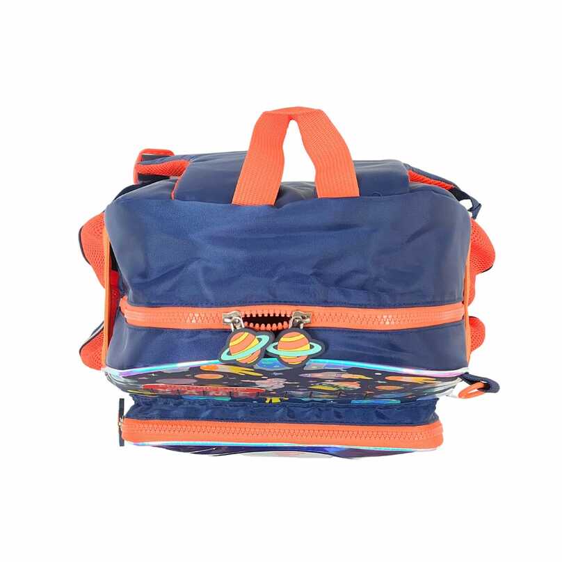 Space design backpack with compartments